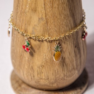 Bracelet breloques fruits
