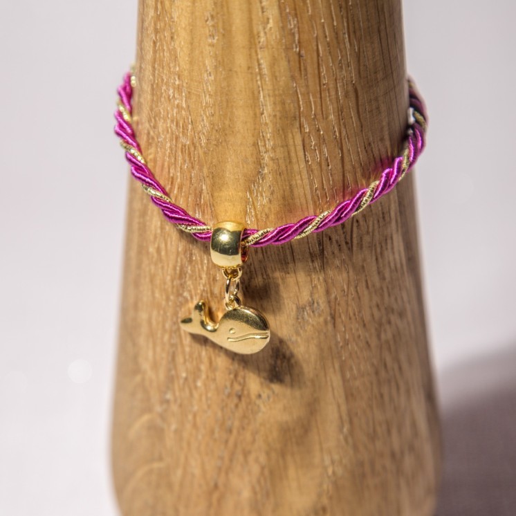 Bracelet torsadé  violet et or - Diverses variantes
