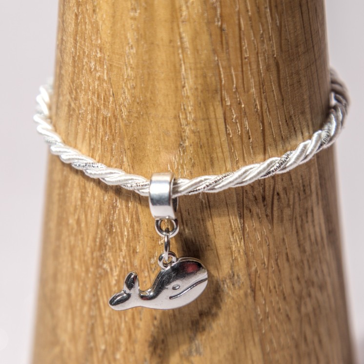 Bracelet torsadé blanc et argenté - Diverses variantes