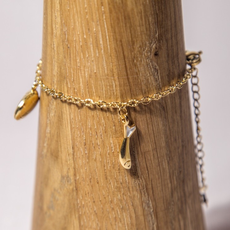 Bracelet breloques coquillage et poissons - Diverses variantes