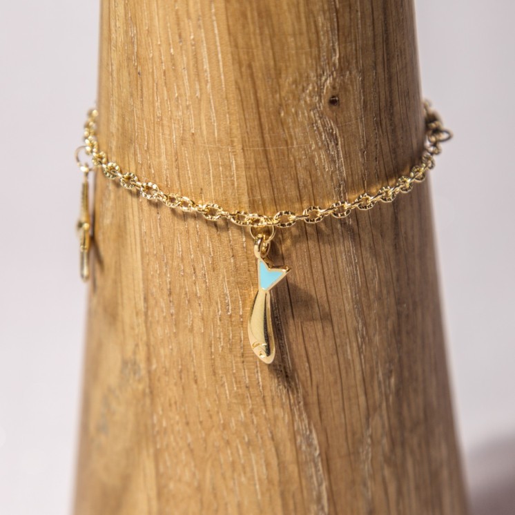 Bracelet breloques étoile de mer  et poissons - Diverses variantes