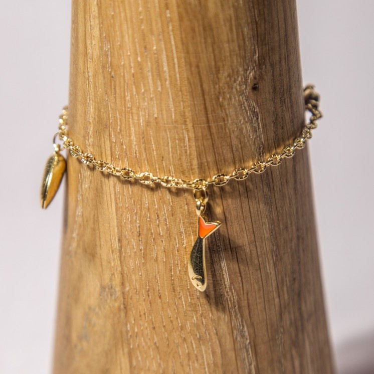 Bracelet breloques étoile de mer  et poissons - Diverses variantes