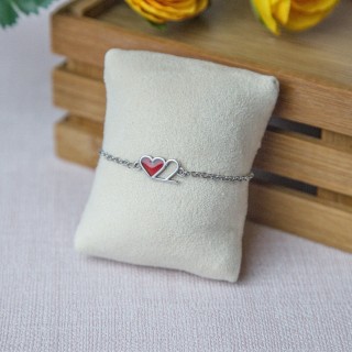 Bracelet connecteur double cœur