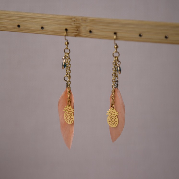 Boucles d'oreilles ananas