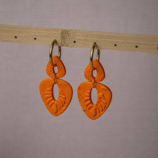 Créoles triangle orange