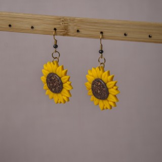 Boucles d'oreilles tournesol