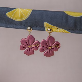Clips fleurs violettes