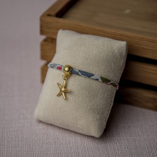 Bracelet tissu étoile de mer