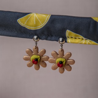 Clips fleur et coccinelle