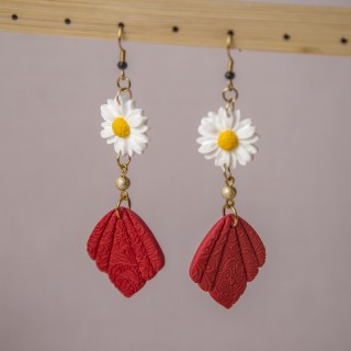 Boucles d'oreilles marguerite