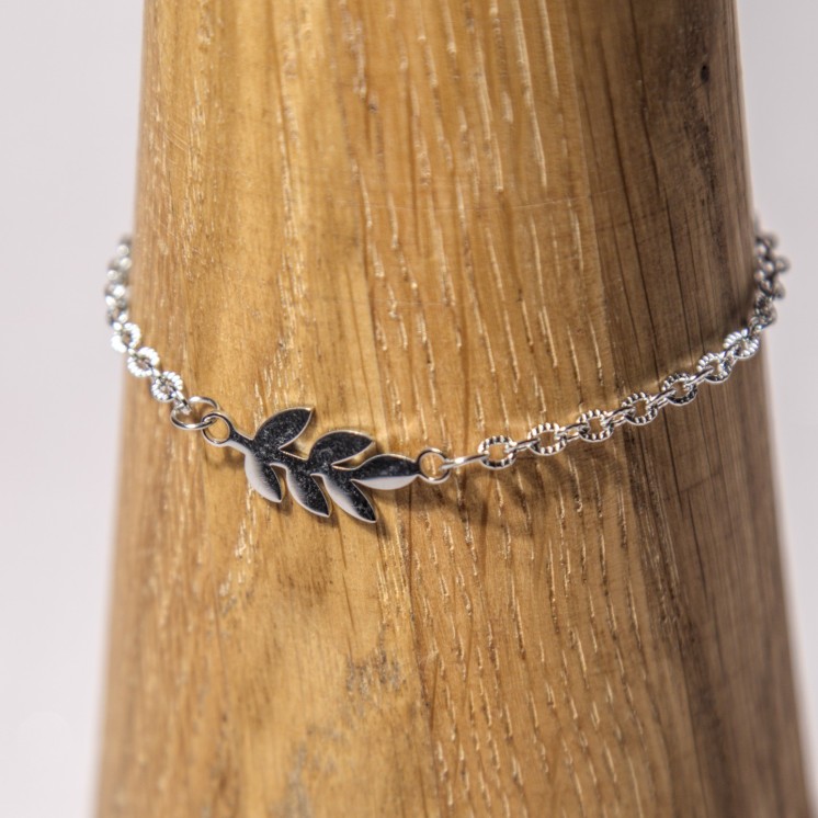 Bracelet connecteur feuille